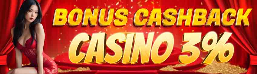 BONUS CASHBACK CASINO GAMES 3%